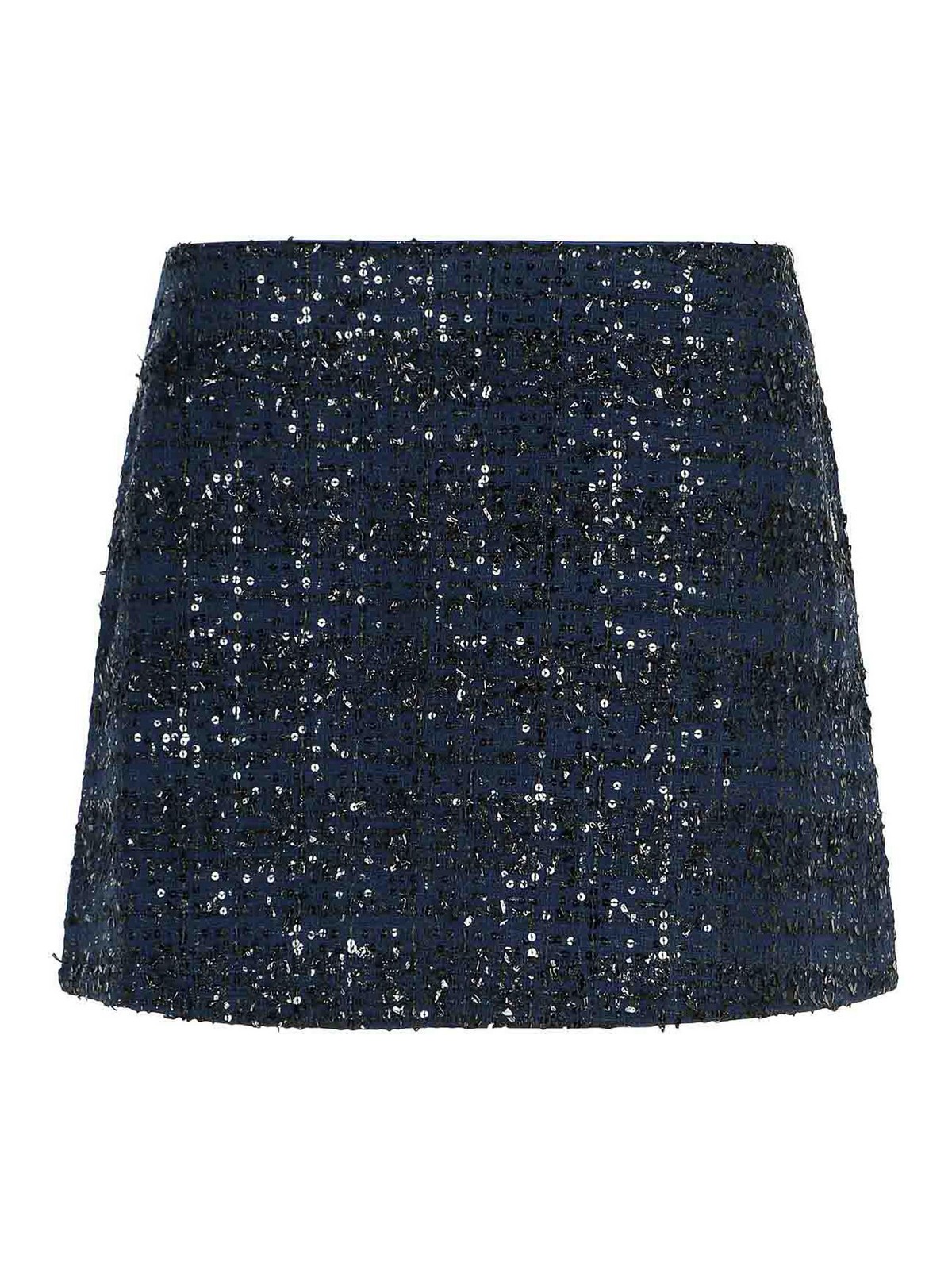 Rotate Birger Christensen Rotate Dark Blue Polyester Miniskirt In Blue