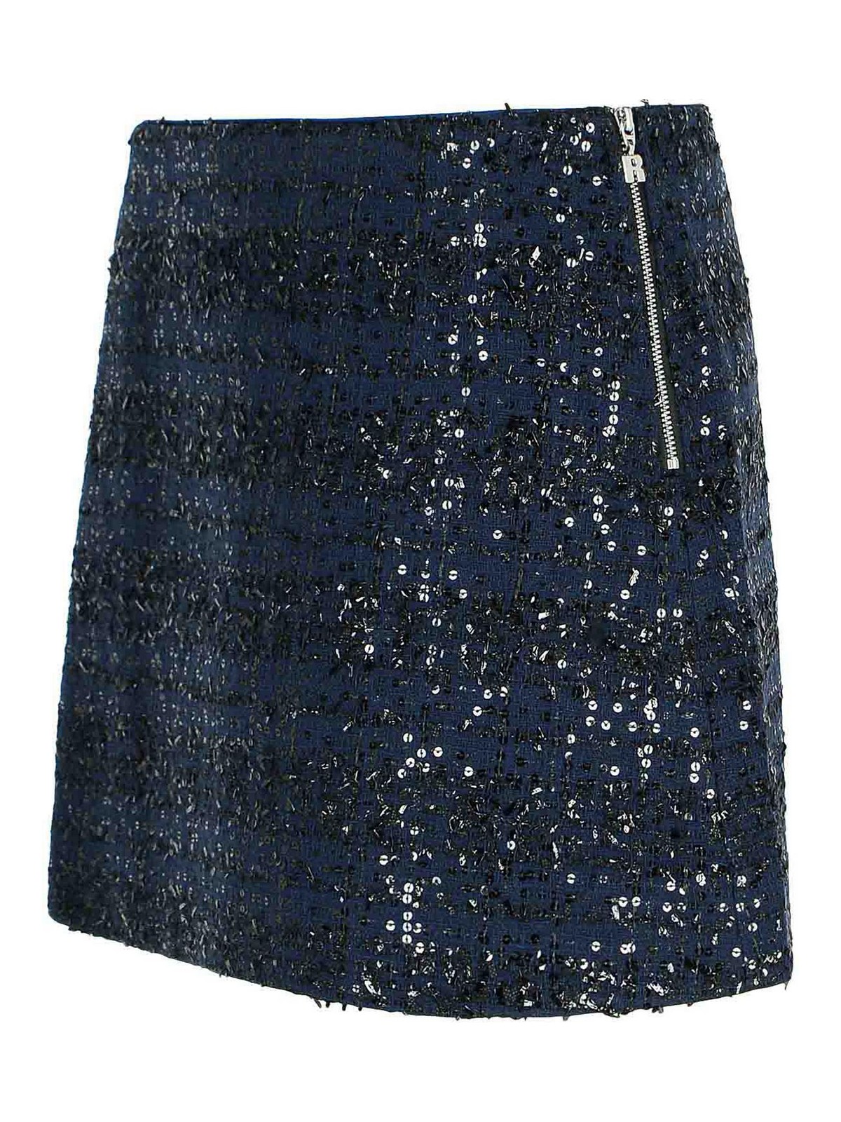 Rotate Birger Christensen Rotate Dark Blue Polyester Miniskirt In Blue