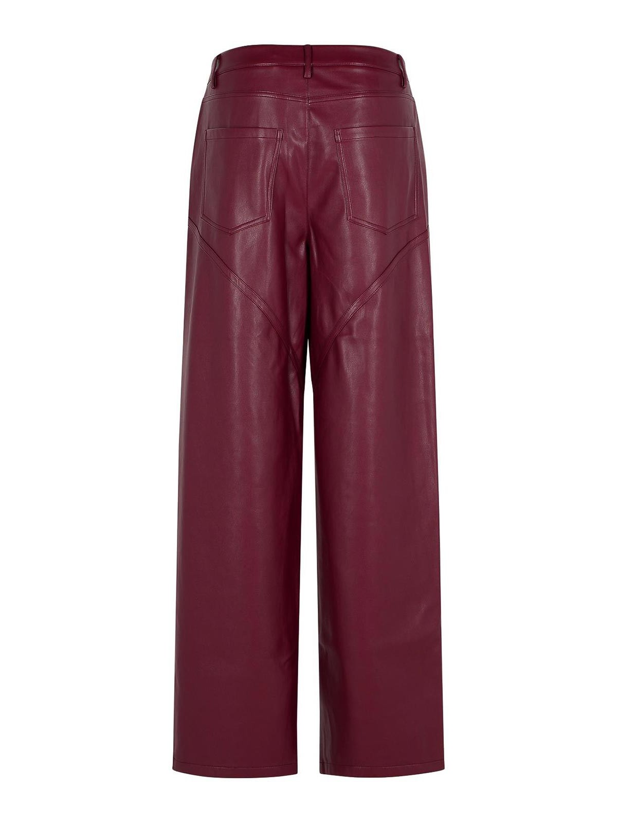 Rotate Birger Christensen Rotate Burgundy Polyester Pants In Brown