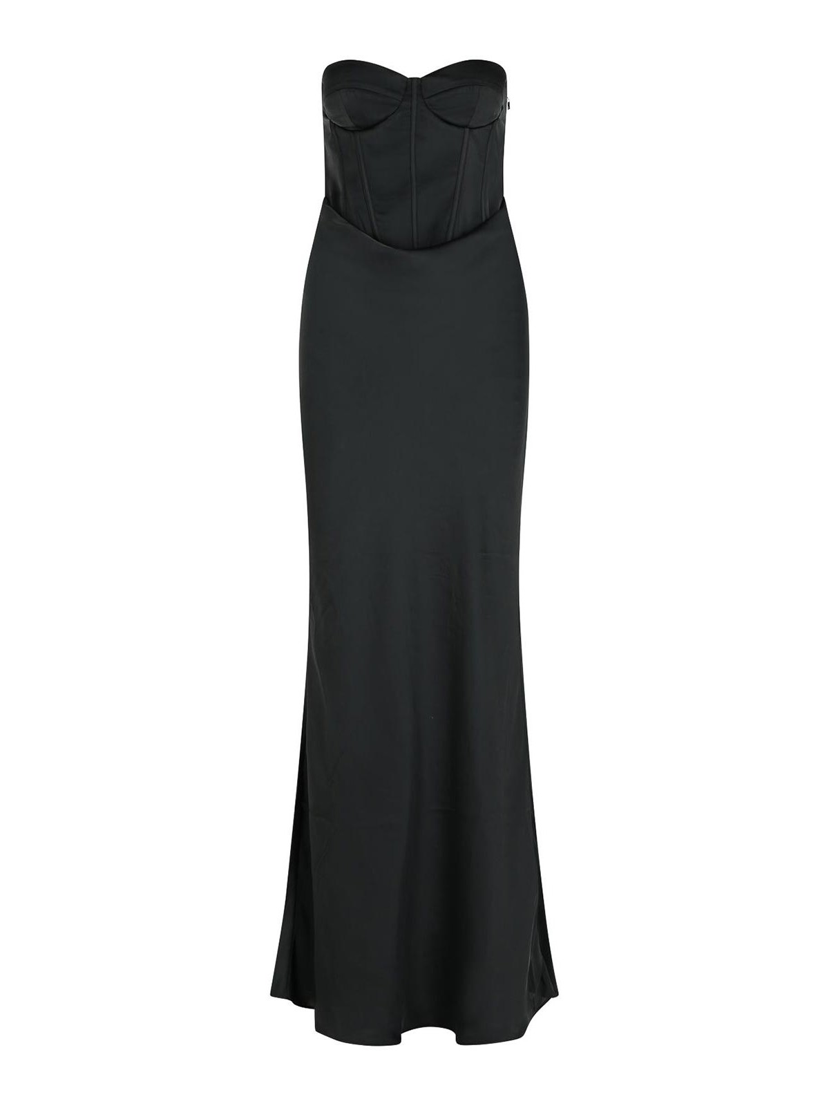 Rotate Birger Christensen Long Dress In Black Polyester In Black