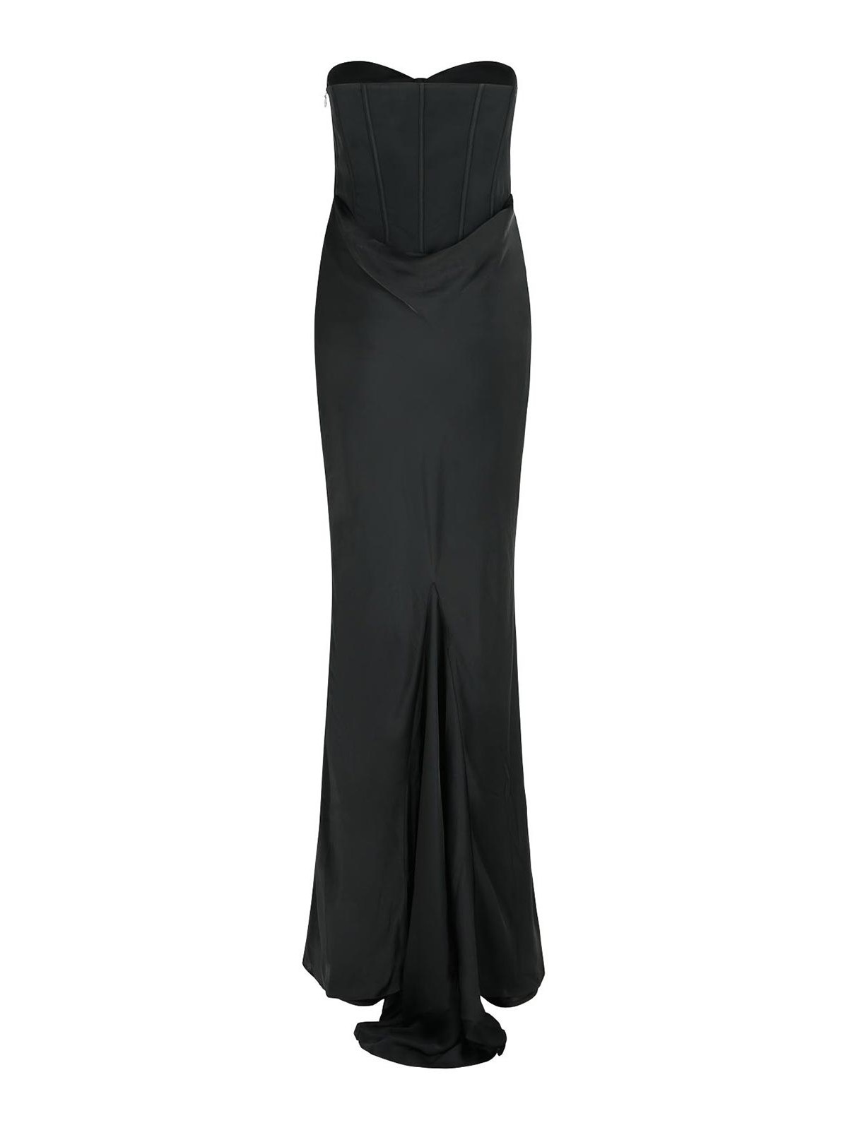Rotate Birger Christensen Long Dress In Black Polyester In Black