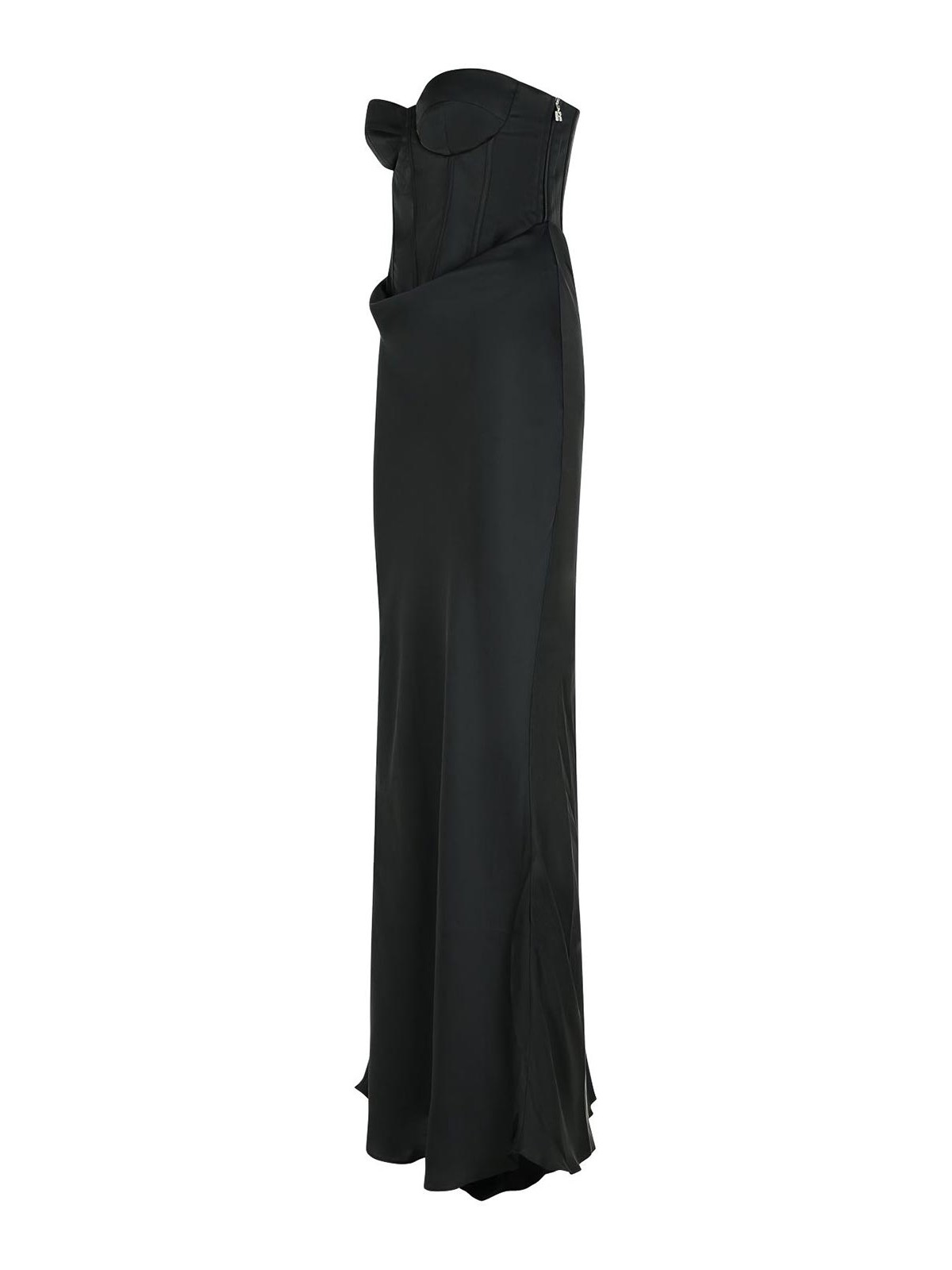 Rotate Birger Christensen Long Dress In Black Polyester In Black