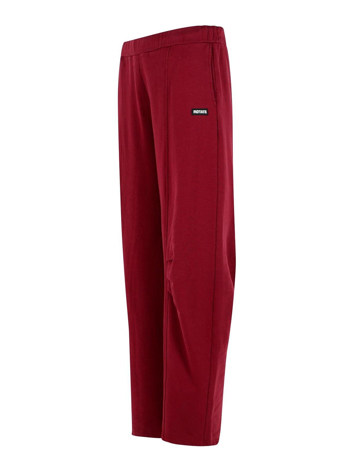 Rotate Birger Christensen Rotate Pantalo In Burgundy Cotton Women In Red
