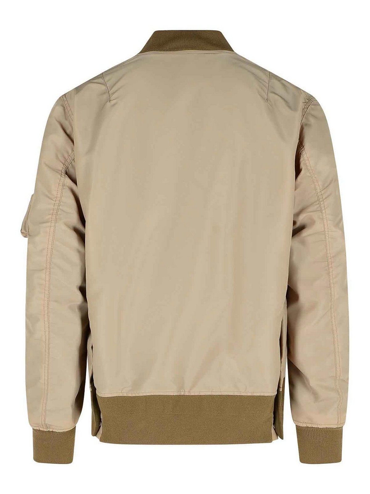 Sacai Beige Nylon Bomber Jacket In Neutral