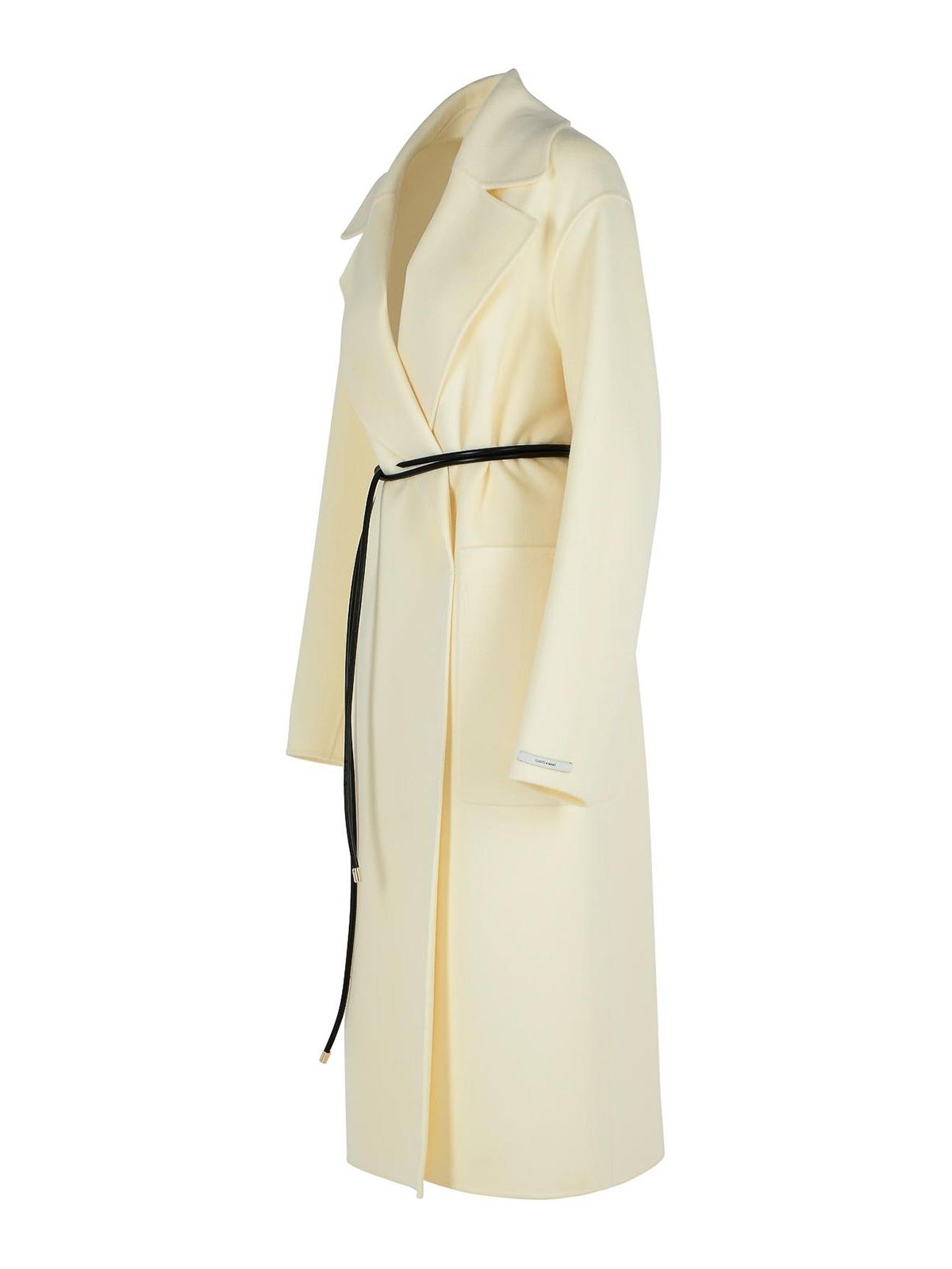 Sportmax Abate Milk Virgin Wool Dressing Gown Coat In Neutral