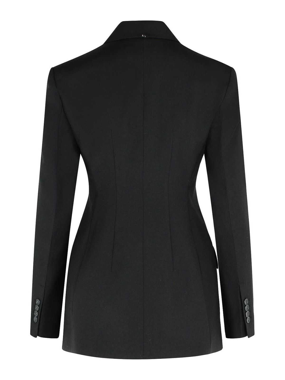 Sportmax Adamo Black Virgin Wool Blazer In Black