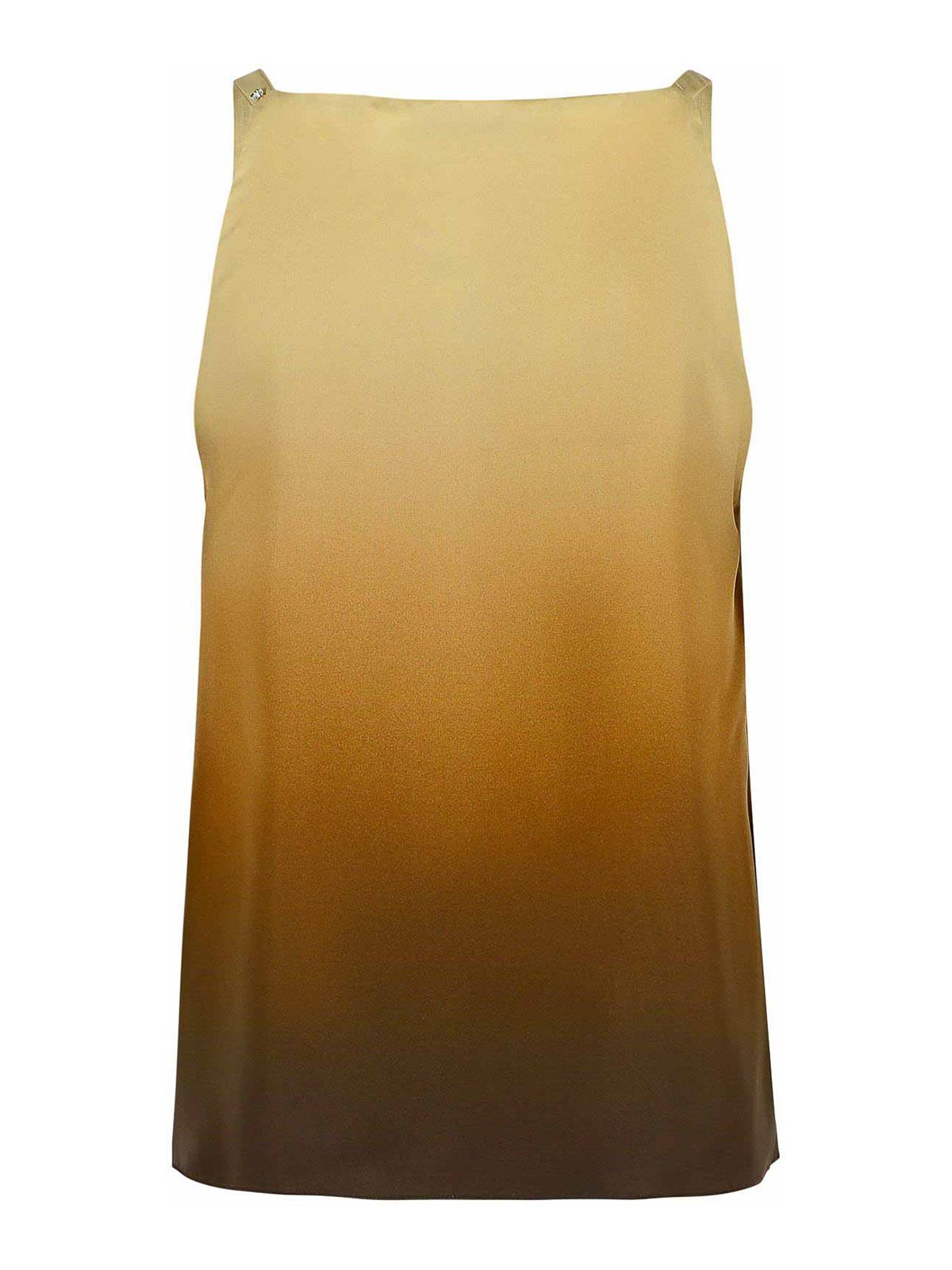 Sportmax Alcuno Beige Gradient Silk Top In Multi