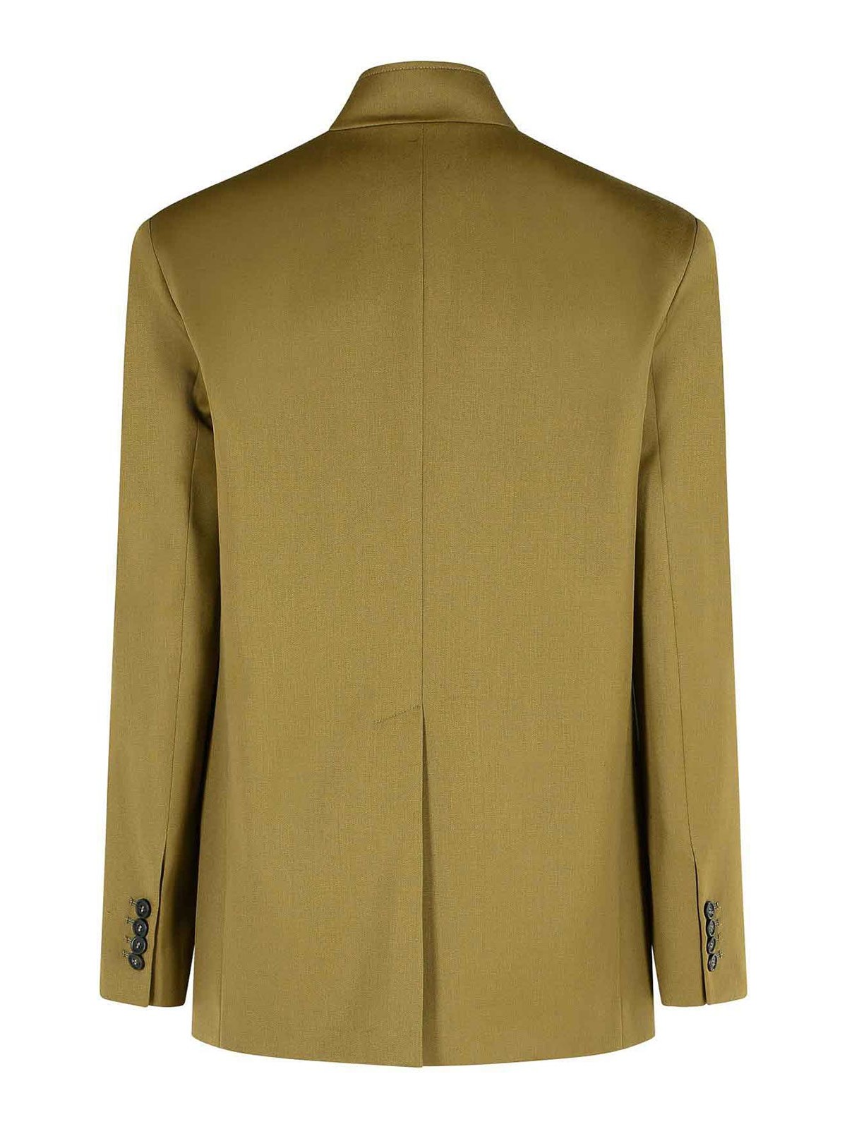 Attico Green Jacket With Asymmetric Closure On The Front In Green