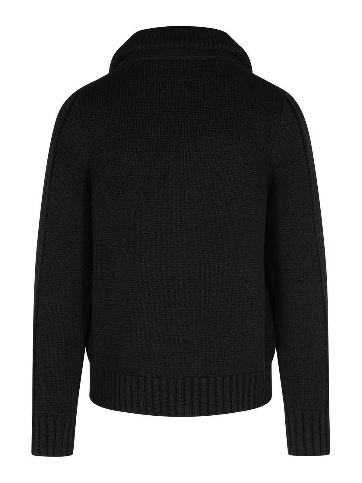 Tom Ford Merino Wool Zip Through Kzl018ymw099 Lb999 In Black