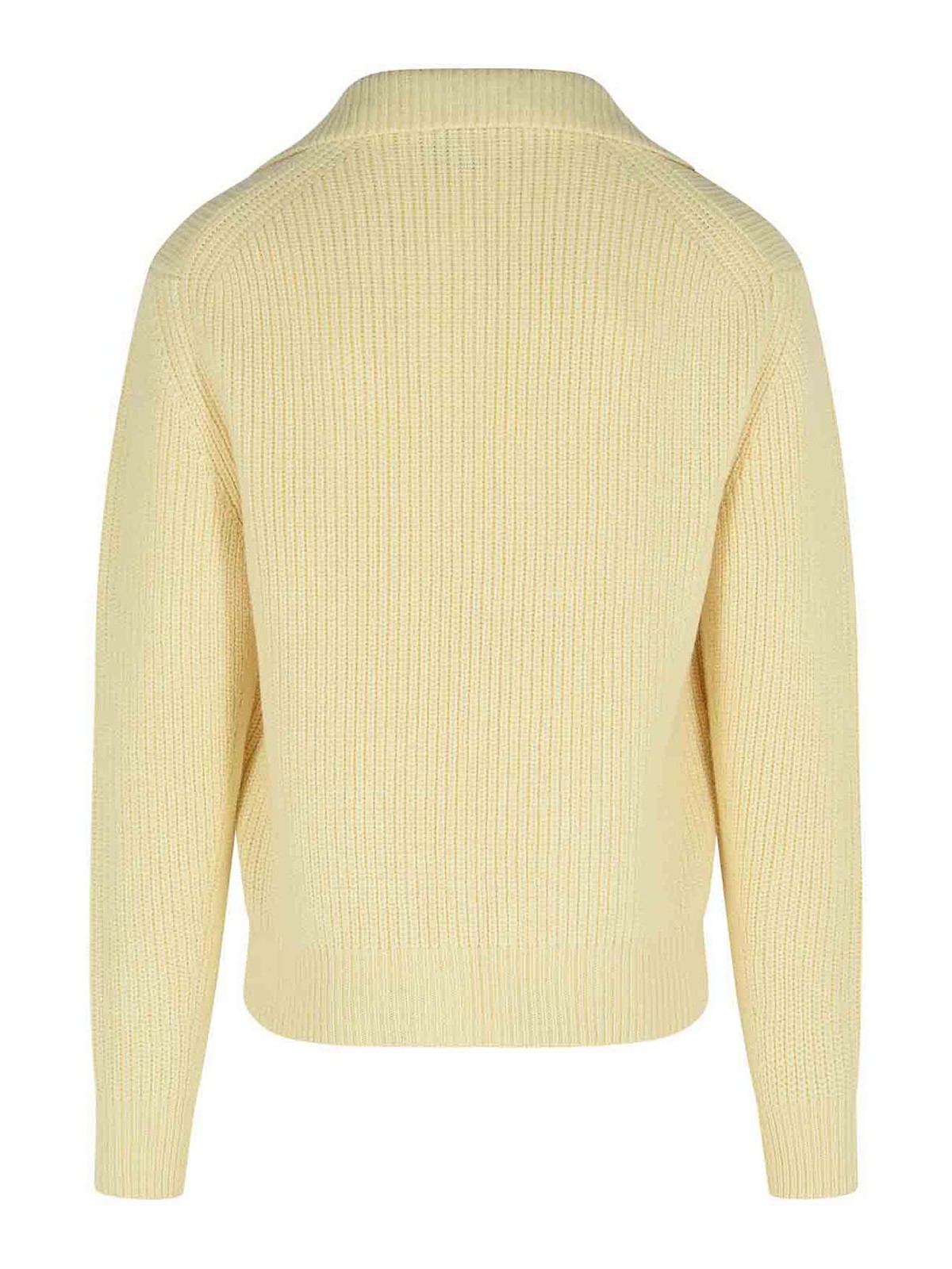 Tom Ford Long-sleeved Knitted Cardigan In Yellow