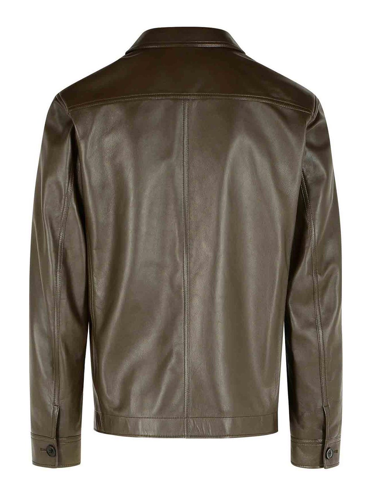 Tom Ford Tobacco Leather Jacket In Brown