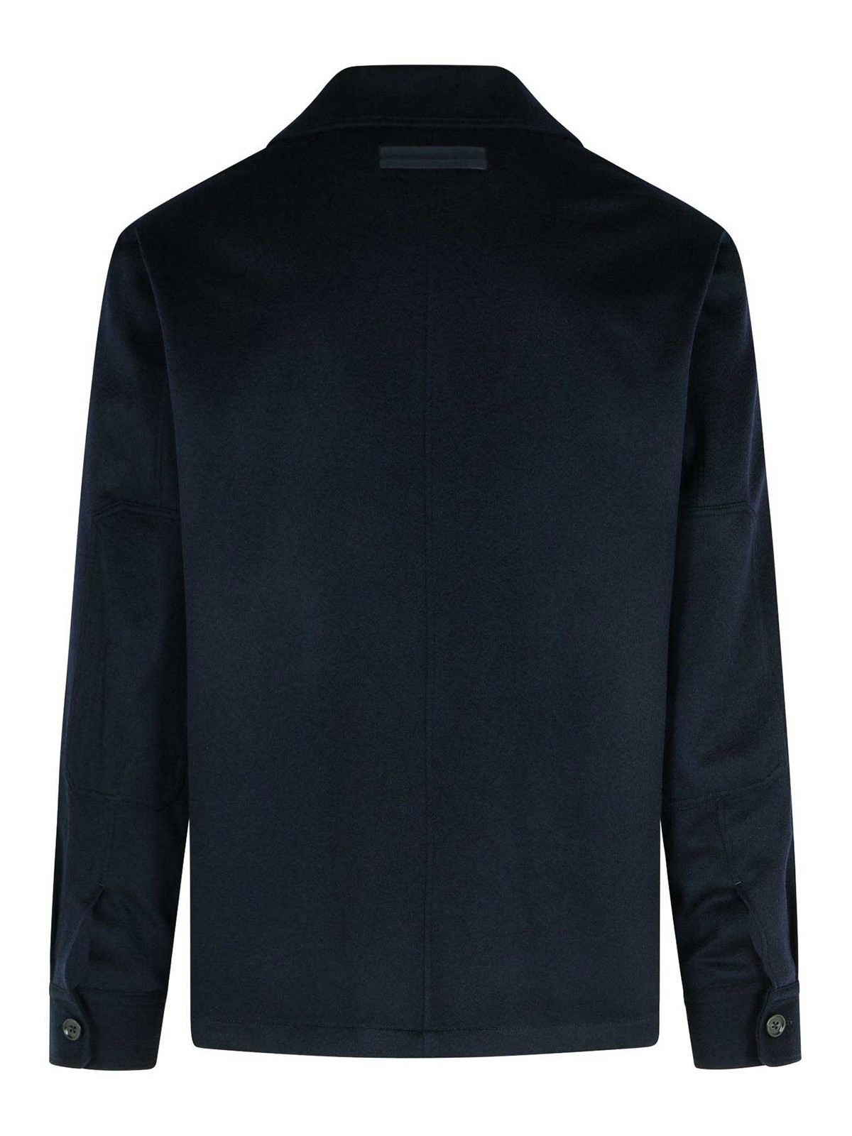Zegna Oasi Night Blue Cashmere Shirt In Blue