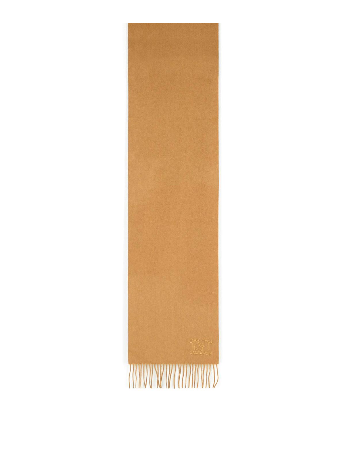 Max Mara Wsdalia Beige Cashmere Scarf In Brown