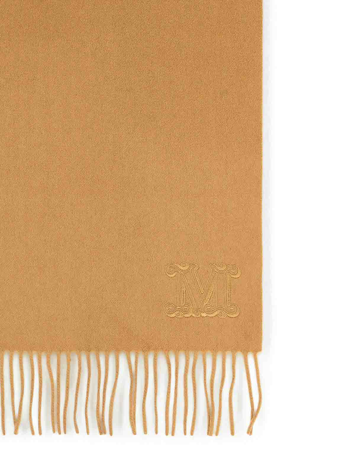 Max Mara Wsdalia Beige Cashmere Scarf In Brown