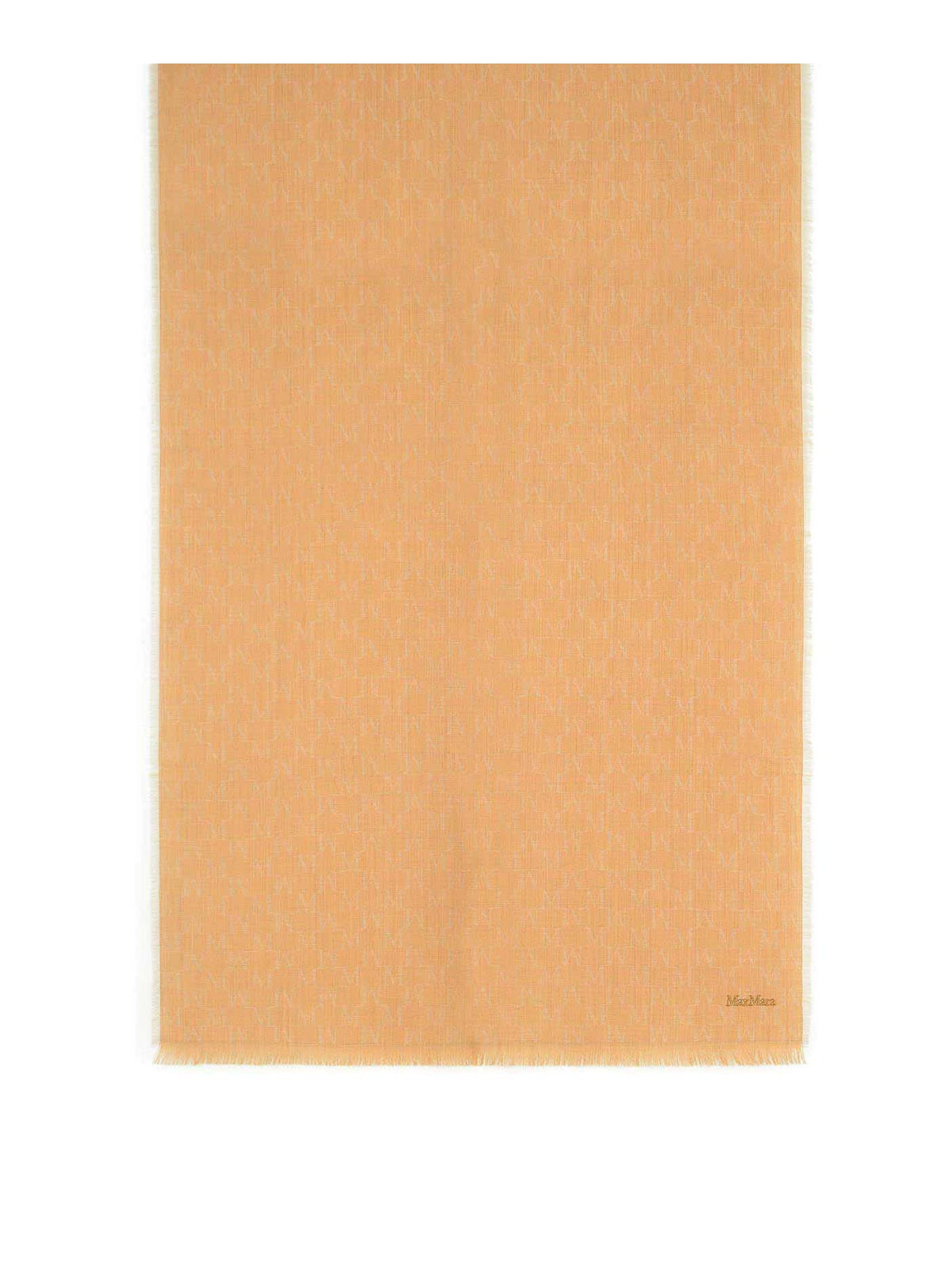 Max Mara Magico Camel Virgin Wool Scarf In Brown