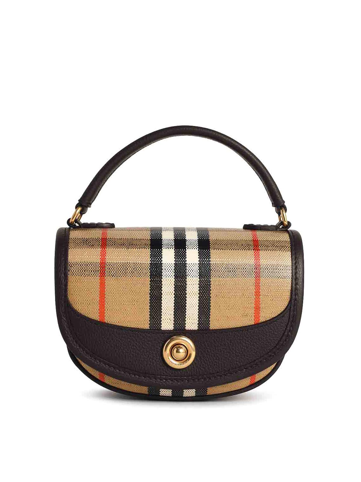 Burberry Mini  Bag In Sand Cotton Blend