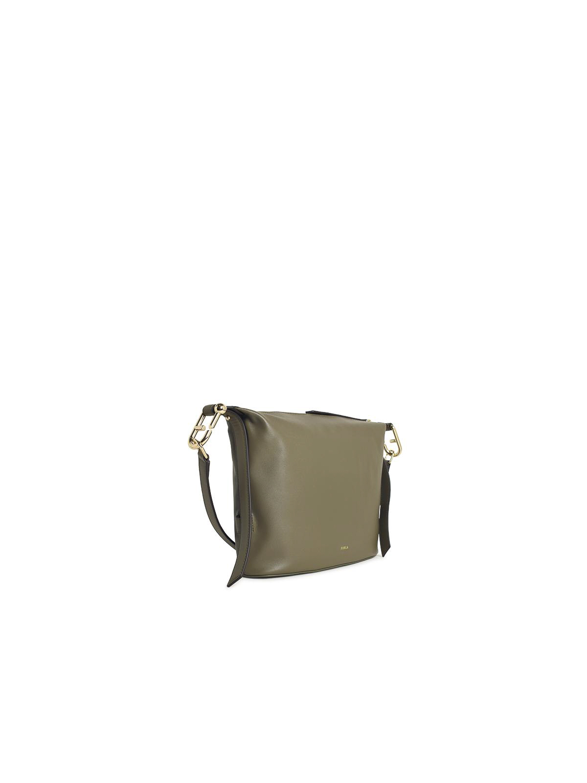 Furla Nuvola M Leather Bag In Green
