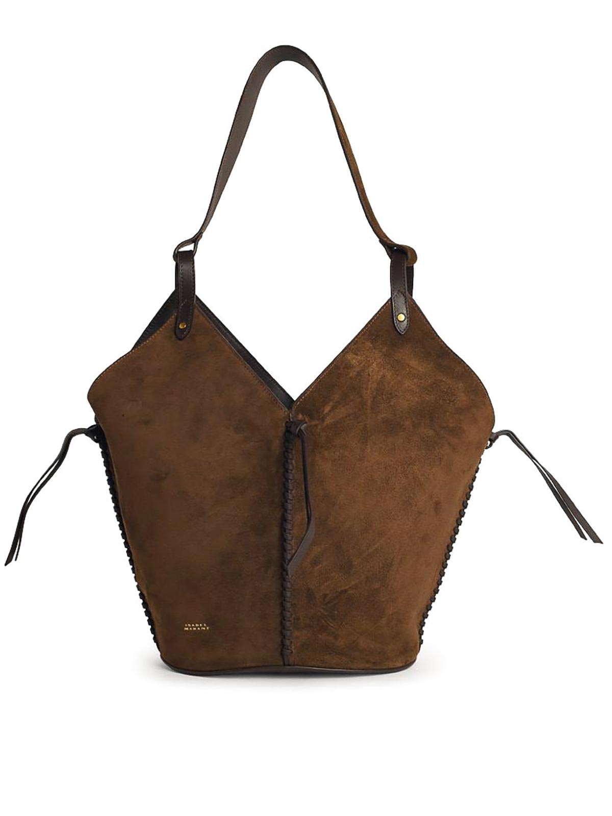 Isabel Marant Tampa Bronze Suede Bag In Brown