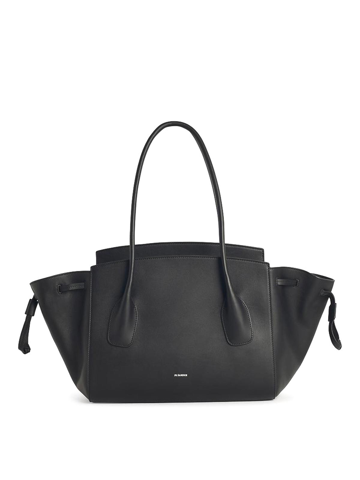 Jil Sander Small  Black Leather Bag In Black