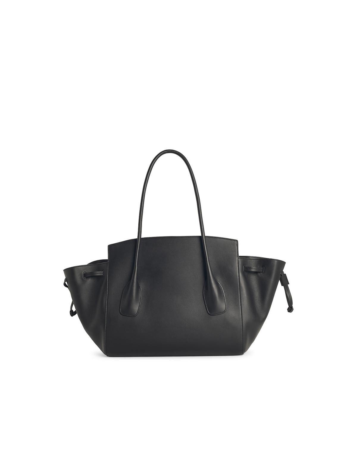 Jil Sander Small  Black Leather Bag In Black