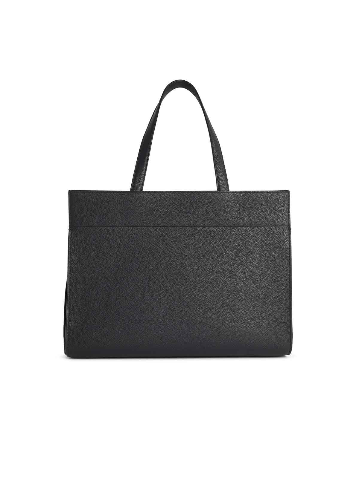 Khaite Crosby Black Leather Bag In Black