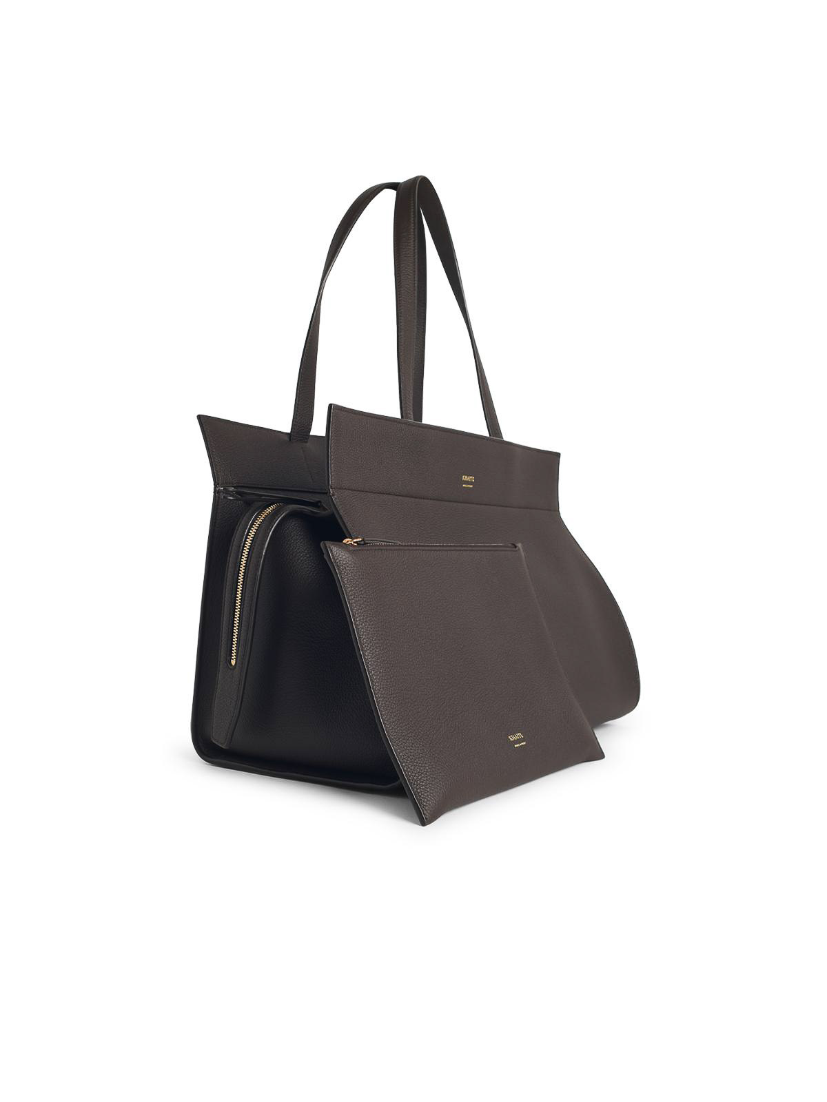Khaite Crosby Leather Bag In Brown