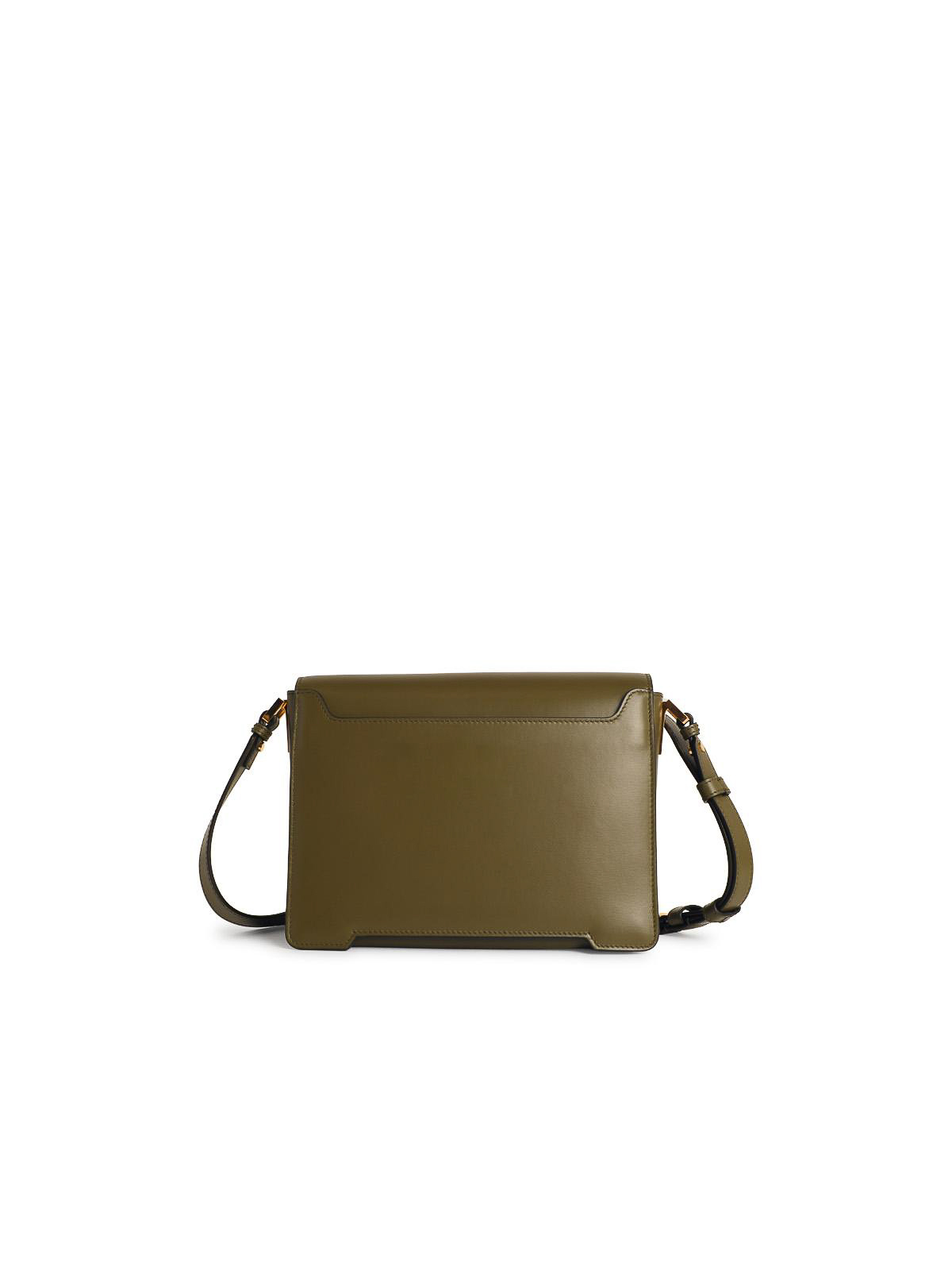 Marni Medium Shoulder Bag In Green Leather In Green