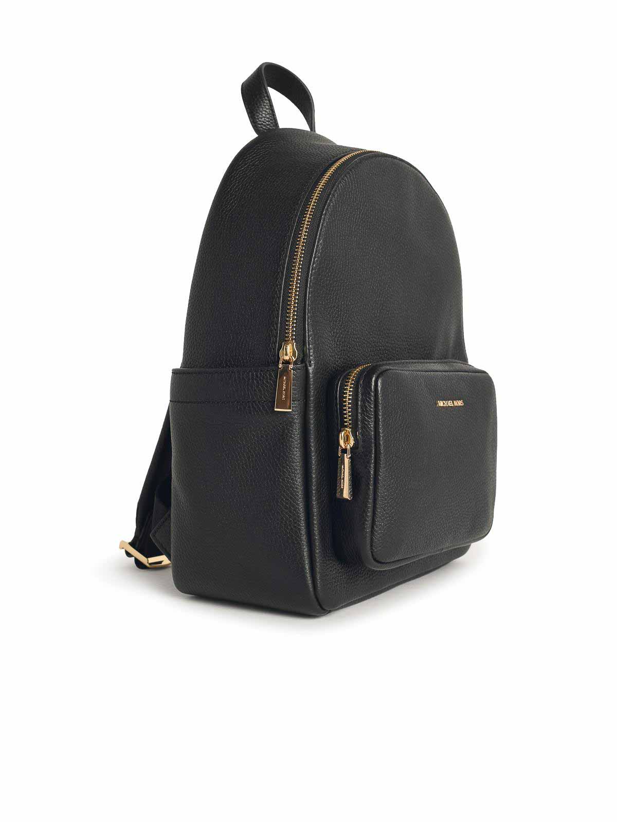 Michael Kors Tanner Medium Backpack In Hammered Leather In Black