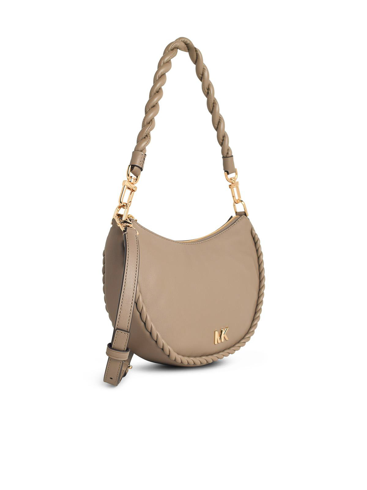 Michael Kors Kyla Small Leather Convertible Pochette In Neutral