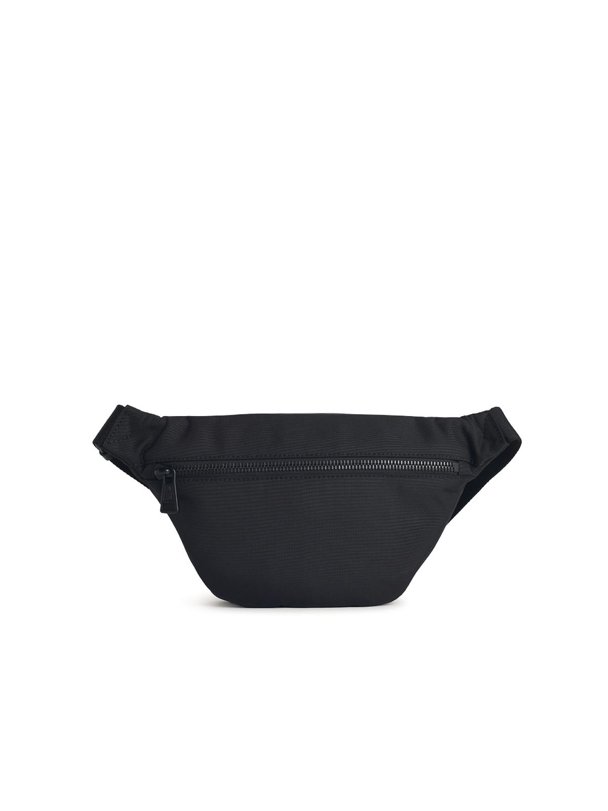 Moncler Waist Strap Leather Trim Messenger Bag In Black