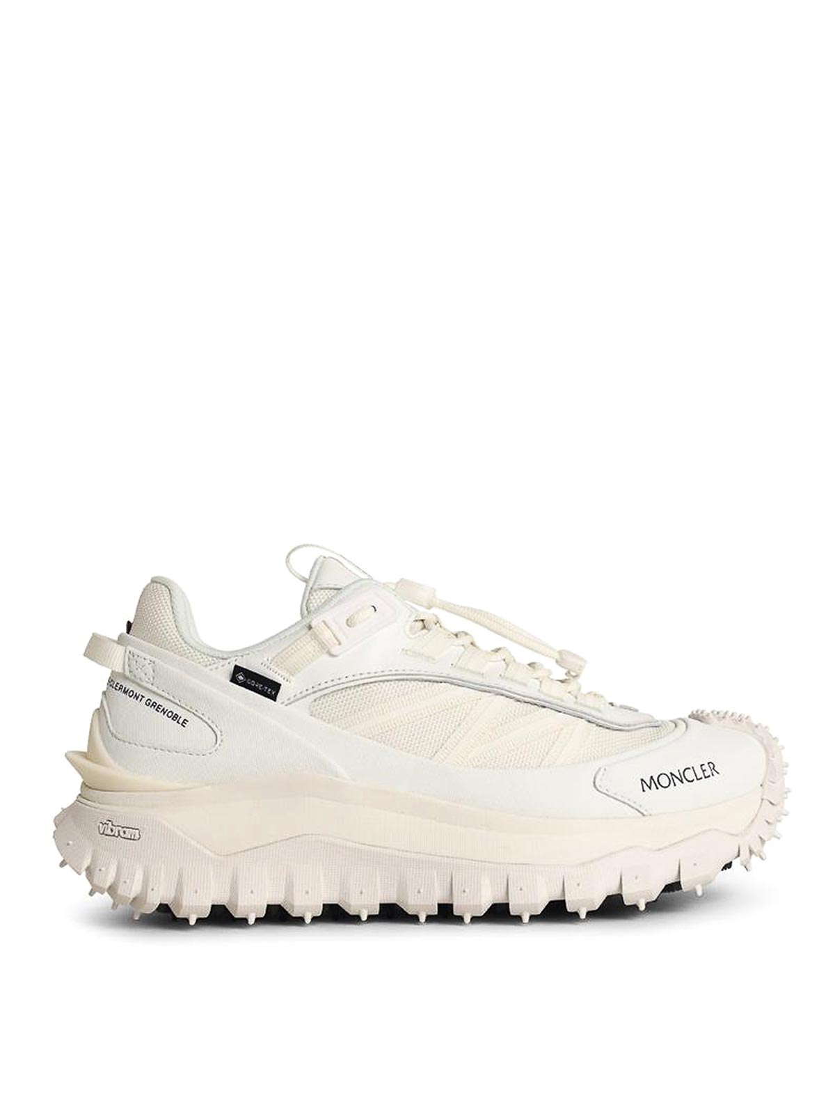 Moncler Trailgrip Gtx White Leather Blend Sneakers