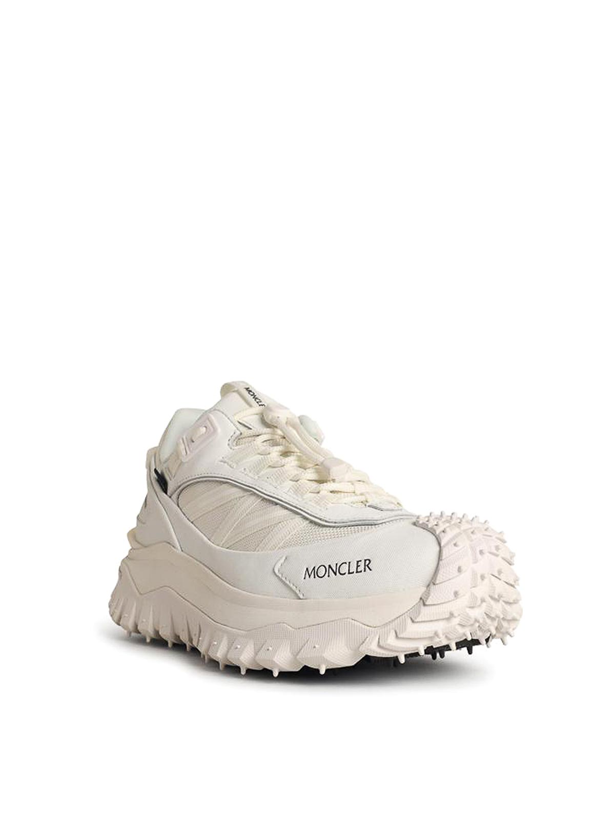 Moncler Trailgrip Gtx White Leather Blend Sneakers In White