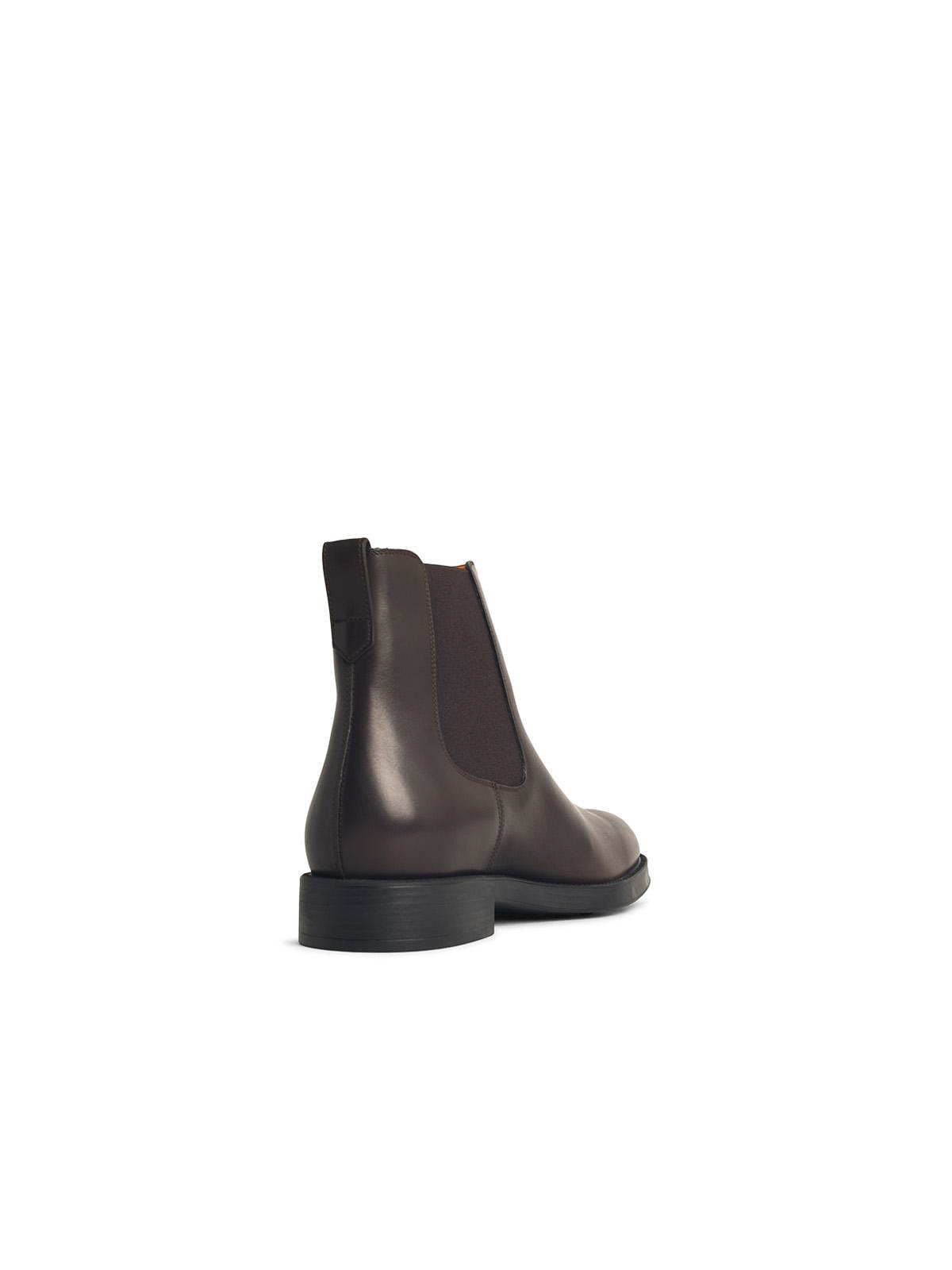 Tod's El Formale Brown Leather Ankle Boots In Burgundy