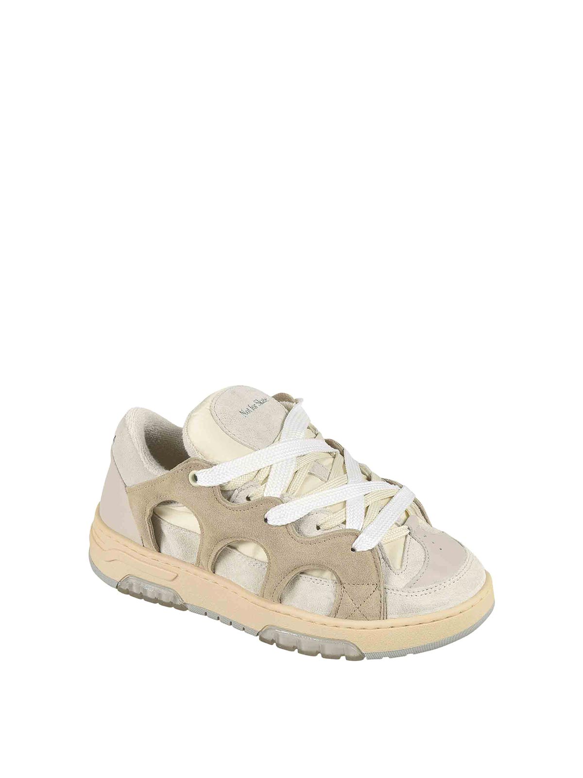 Santha Man Sneakers Cream Size 9 Leather In White