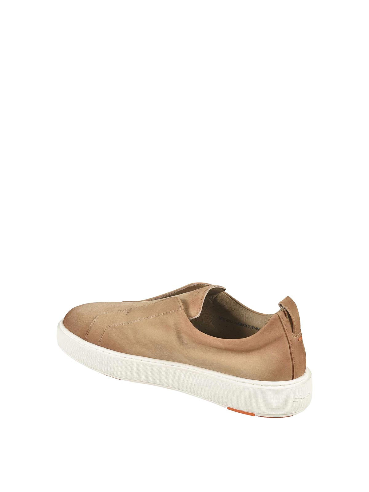 Santoni Nubuck Leather Clean Icon Sneakers In Brown