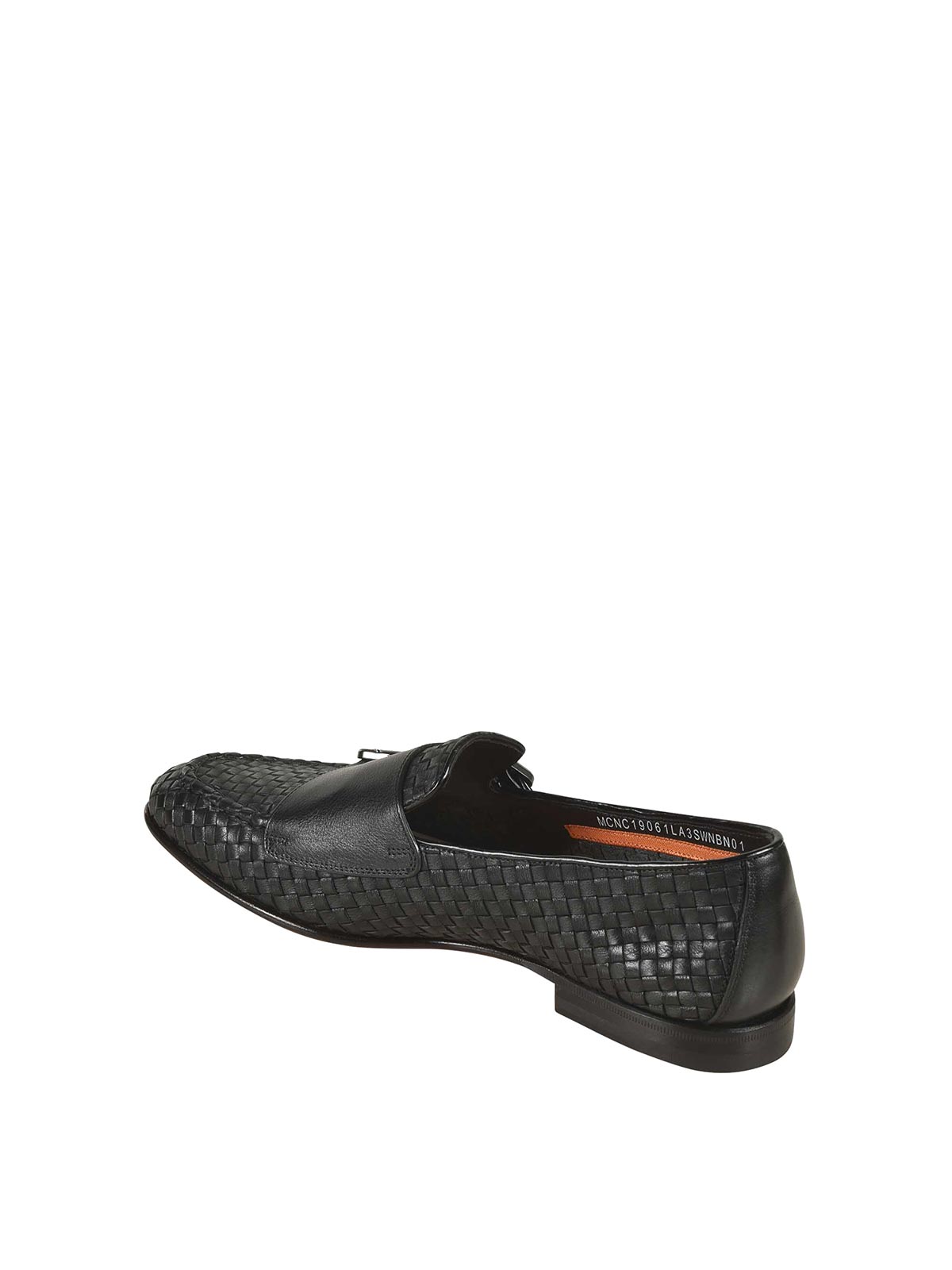 Santoni Leather Carlos Double-strap Monk Shoes In Black