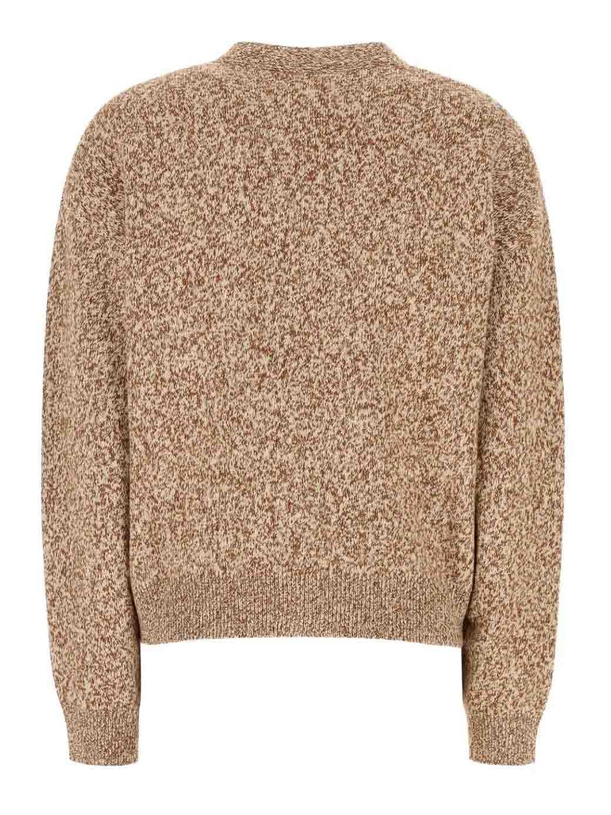 Versace Moulin Cashmere-blend Knit Boxy Cardigan In Brown