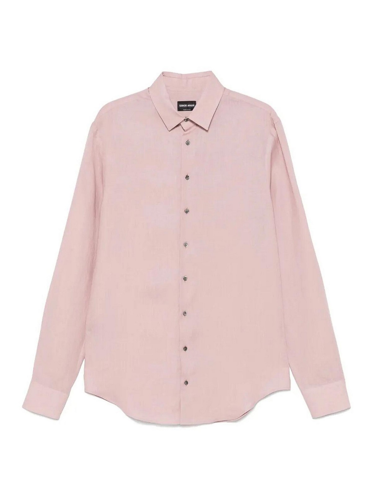 Giorgio Armani Regular Fit Linen Shirt In Multi