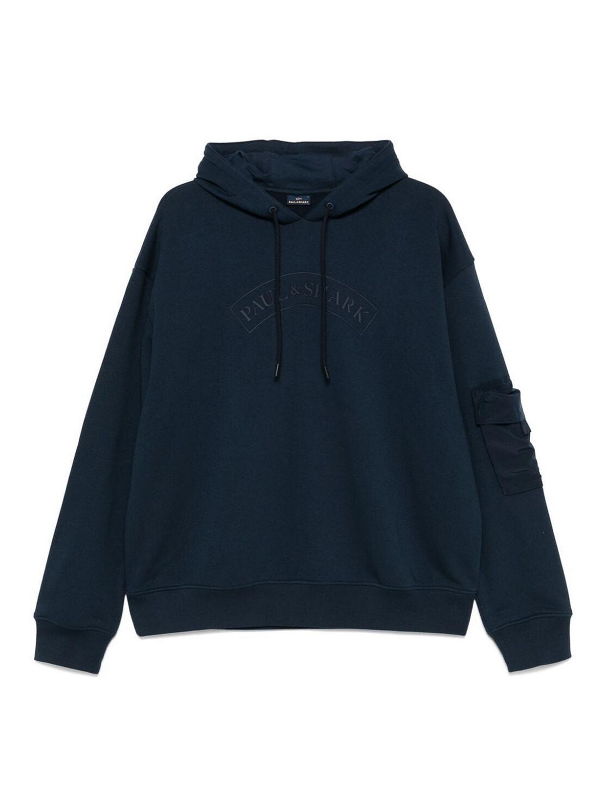 Paul & Shark Patch Pocket Hoodie In Black