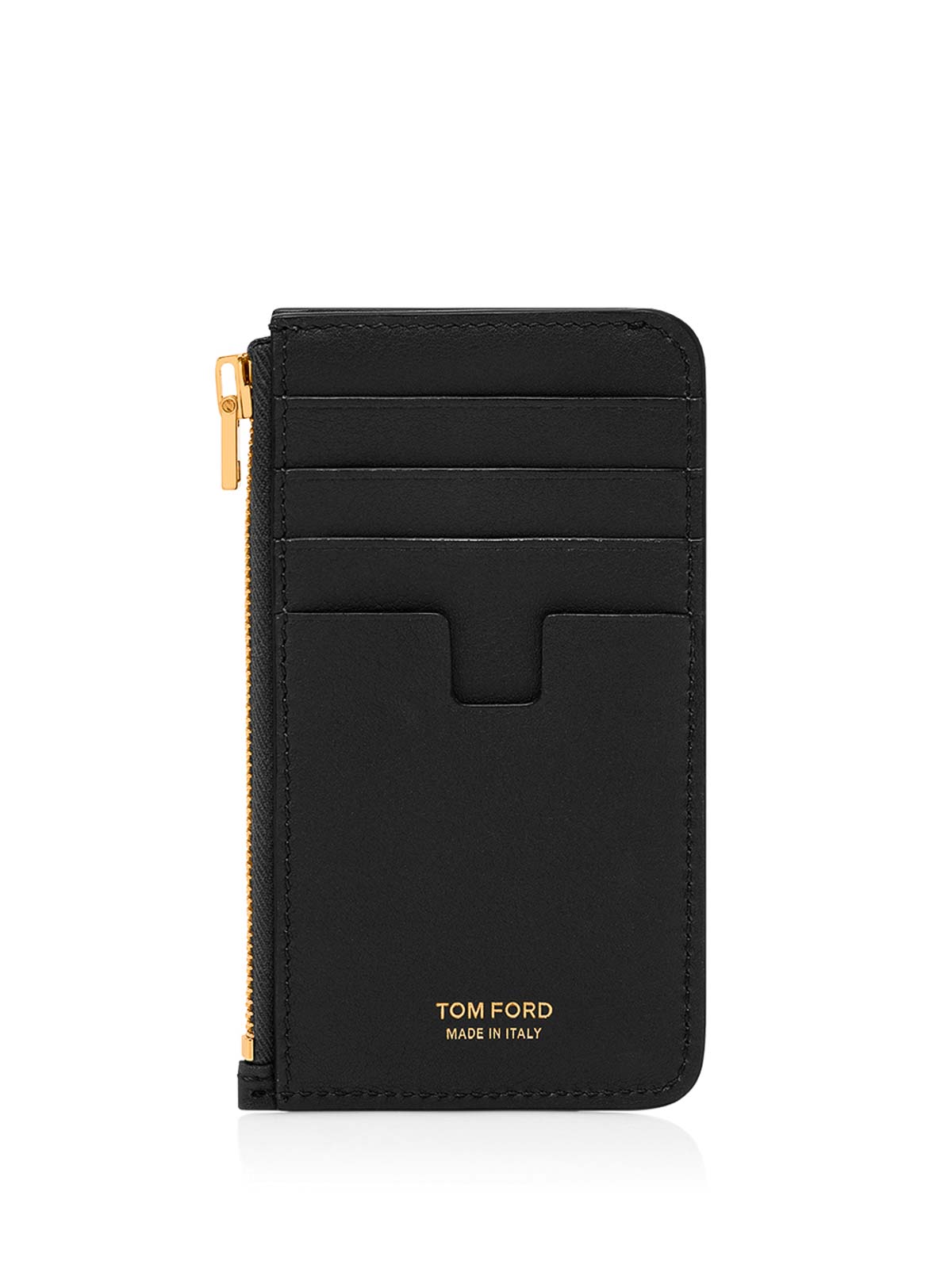 Tom Ford Zipped Card Holder In Black