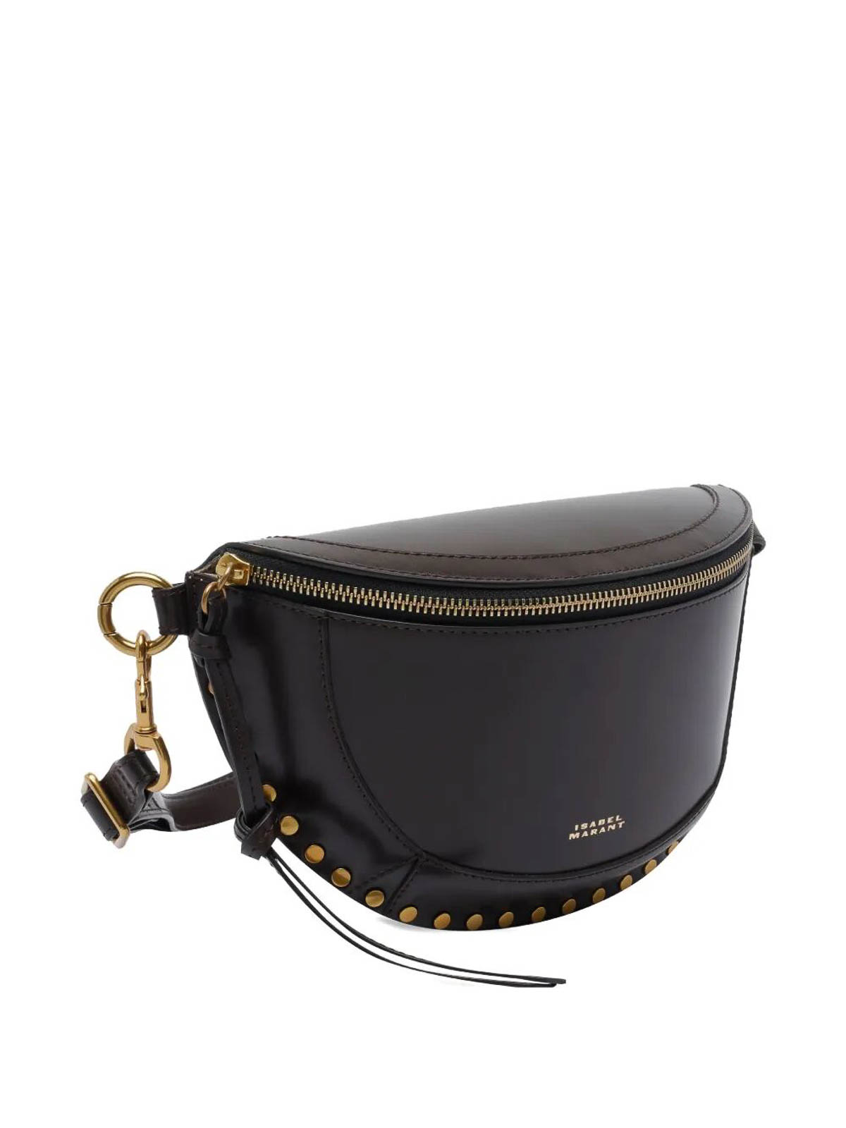 Isabel Marant Skano Grained-leather Shoulder Bag In Brown