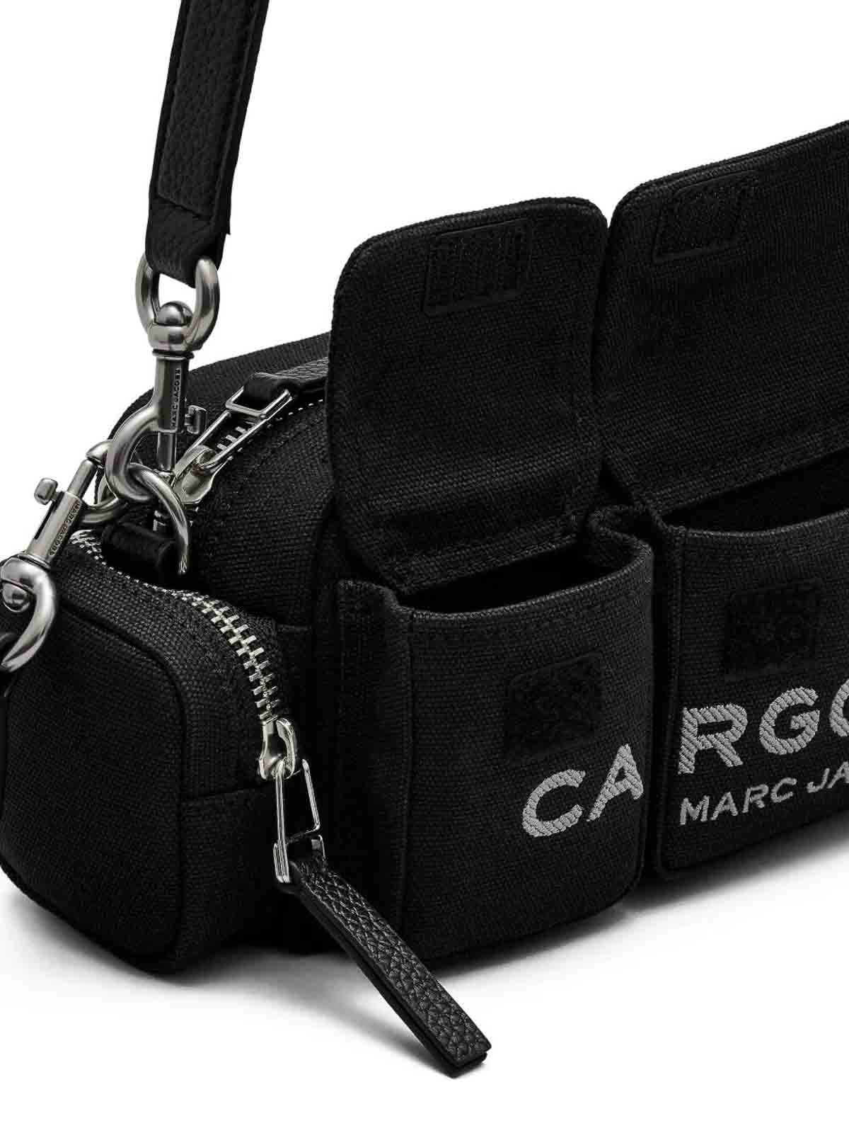 Marc Jacobs The Cargo Canvas Shoulder Bag In Black