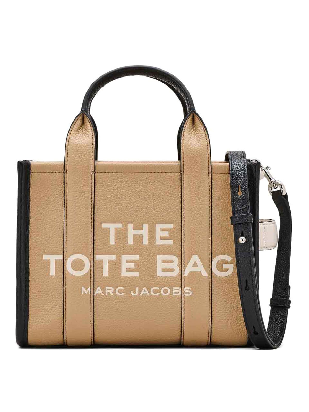 Marc Jacobs Beige The Color Block Small Tote In Multi