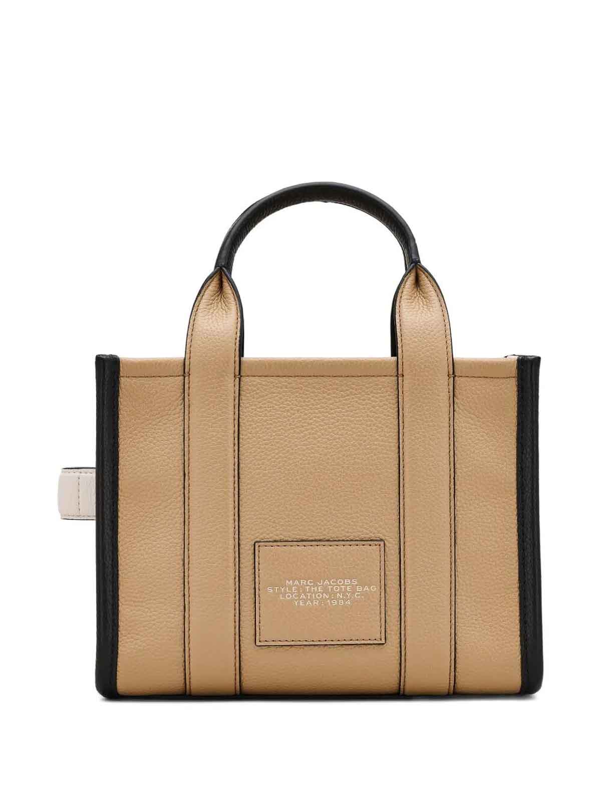 Marc Jacobs Beige The Color Block Small Tote In Multi
