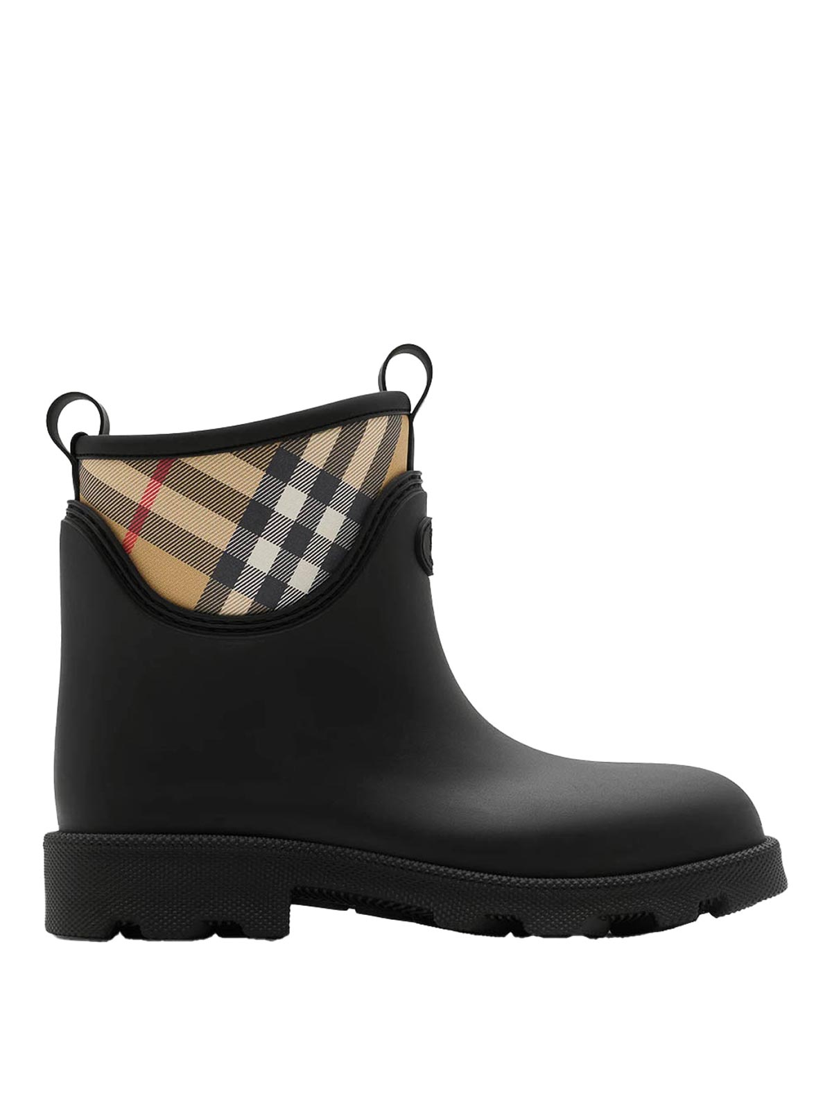 Burberry Rubber Marsh Low Boots In Black