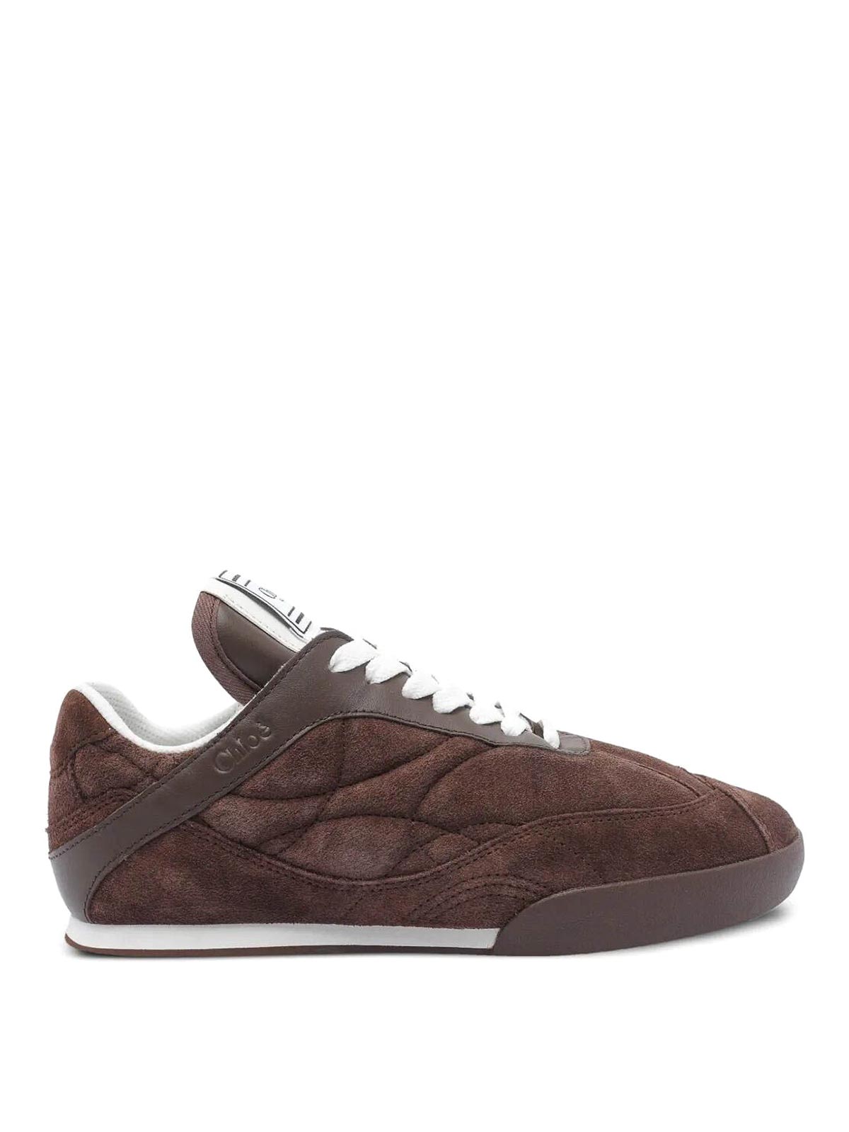 Chloé Kick Suede Sneakers In Brown
