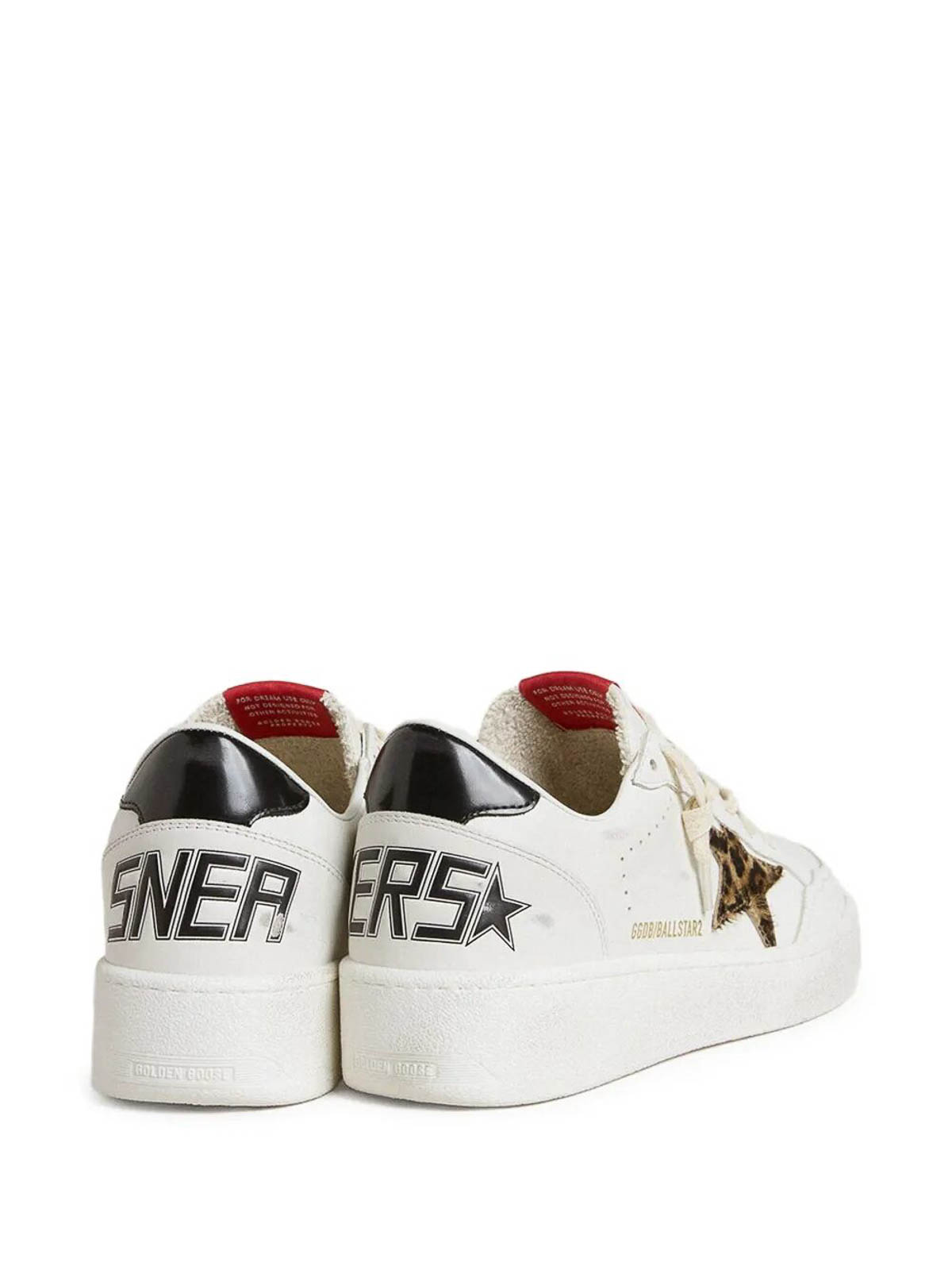 Golden Goose Leopard-print Leather Star Sneakers In Nude