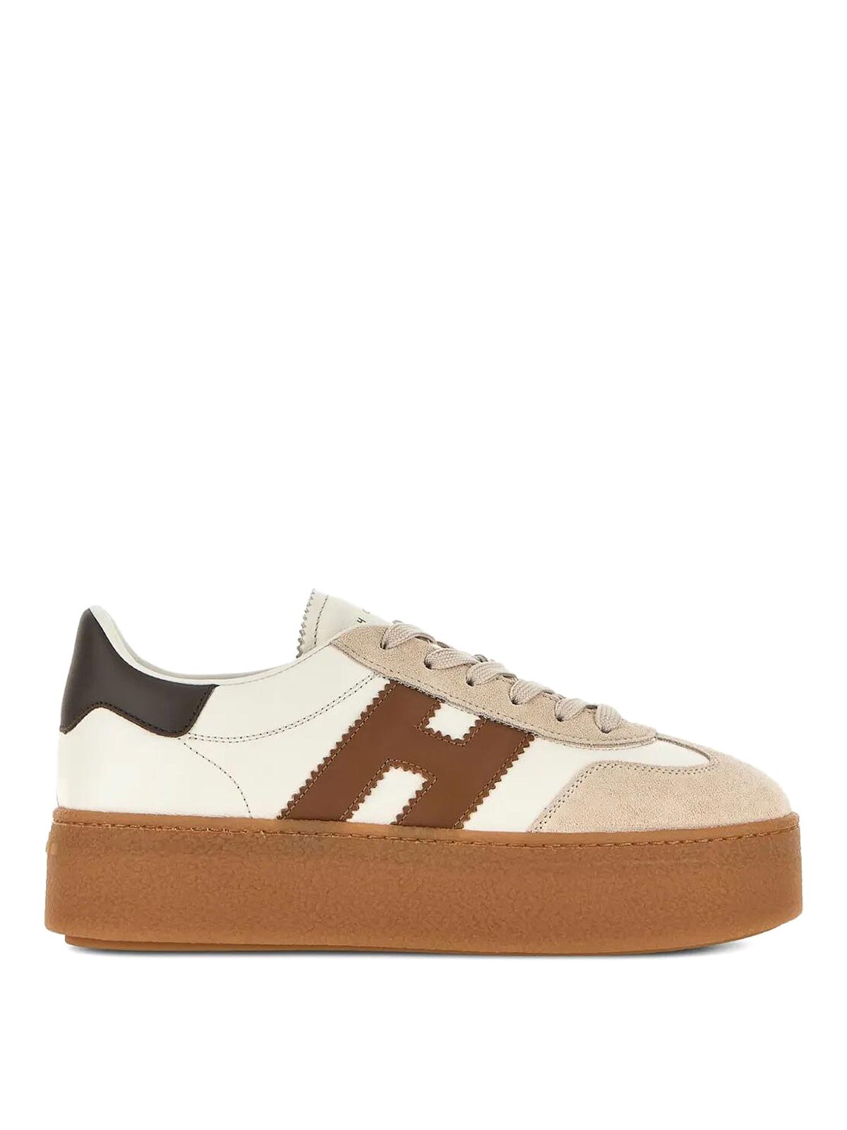 Hogan Suede And Nappa Leather Maxi Sole Sneakers In Multi