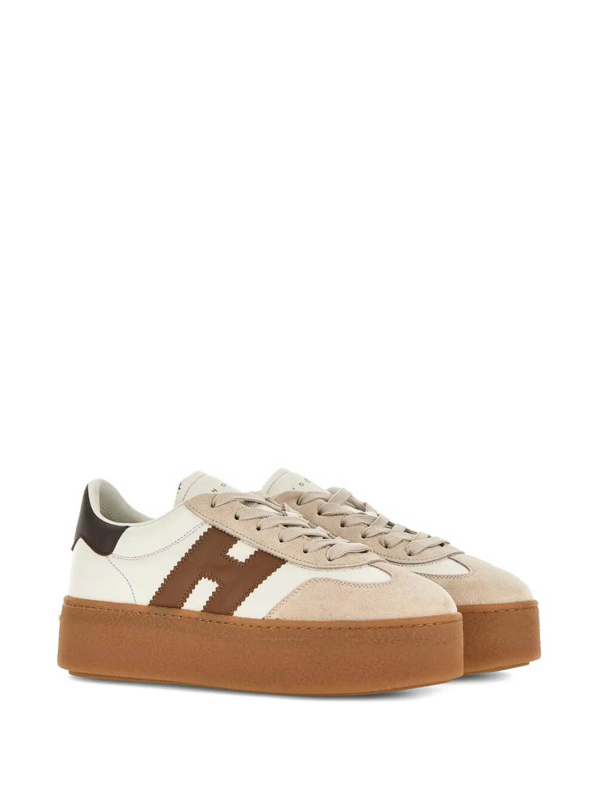 Hogan Suede And Nappa Leather Maxi Sole Sneakers In Multi