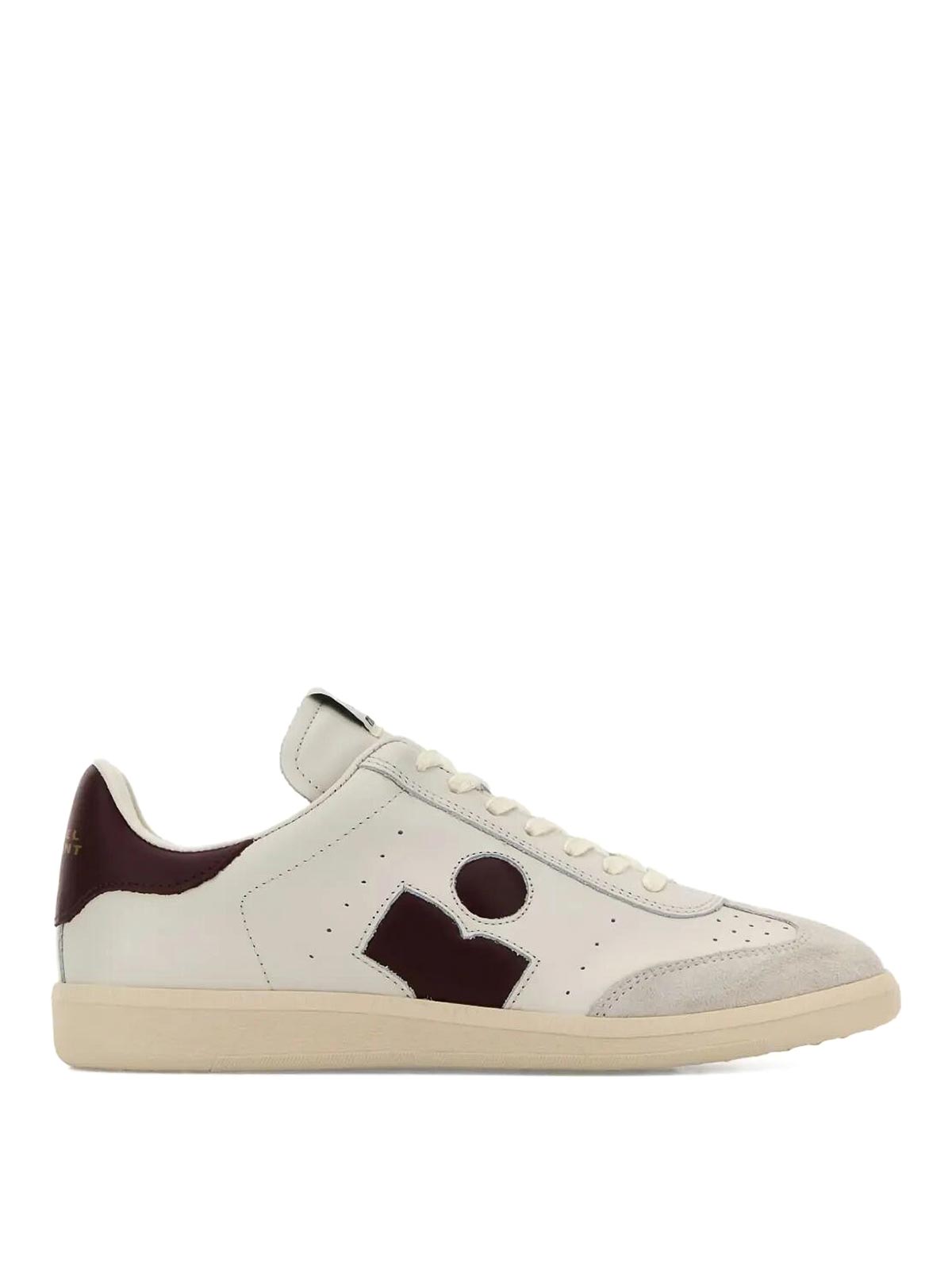 Isabel Marant Bryce Leather Sneakers With Suede Inserts In Sand